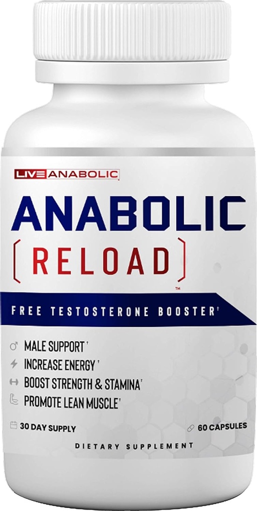 LiveAnabolic - Anabolic Reload - Vitamin D Source - 60 Kapseln, 30-Tage-Versorgung - Hilft die Verbesserung der Energieniveaus, Stärke und Stamina - unterstützt Lean Muscle Development - mit Ashwagandha und Forskolin