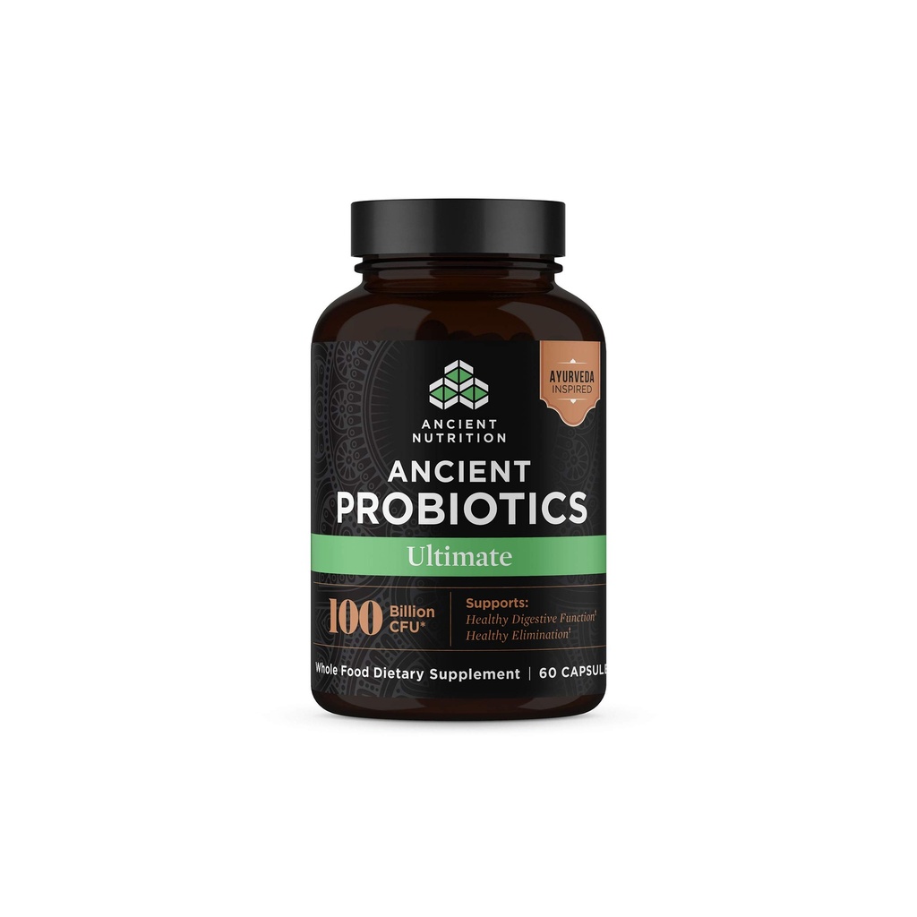 Antike Ernährung Probiotika, Probiotics Ultimate 100 Billion CFUs*/Serving, Verdauungs- und Immununterstützung, Glutenfrei, Antike Superfood-Mischung, 60 Kapseln