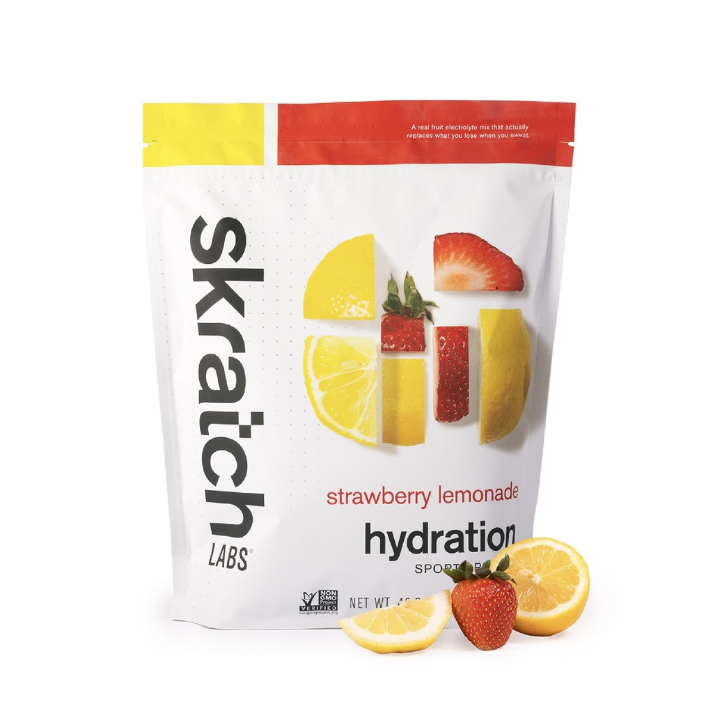 Schkrats Hydration Powder | Sport Drink Mix | Elektrolyte Pulver für Übung, Endurance und Leistung | Erdbeer-Limonade | 60 Servierungen | Non-GMO, Vegan, Kosher