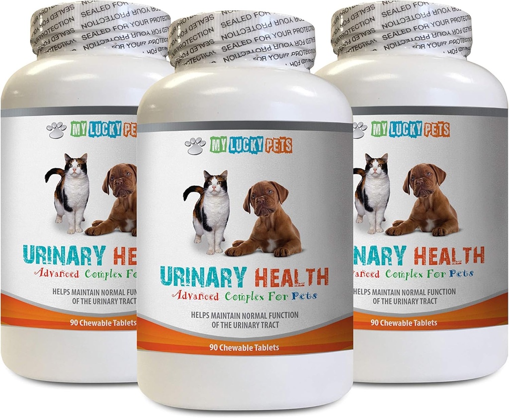 Katze Urinary Health Supplement - Haustiere Urinary Health Complex - für Hunde und Katzen - Fortgeschrittene Blasenunterstützung - Cranberry Pillen für Katzen - 3 Flaschen (270 Bäume)
