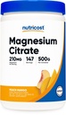 Nutricost Magnesium Citrat Pulver (Peach Mango, 500 Gramm)