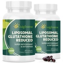 Liposomales Glutathion 2000 MG, 10x bessere Absorption, Glutathion Supplement mit Hyaluronsäure + Kollagenpeptid + Resveratrol, starkes Antioxidans, 120 Zählung