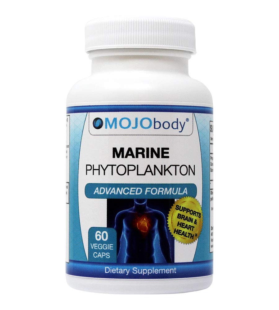 Freeze Dried Marine Phytoplankton, unterstützt Gehirn & Herz Gesundheit, Leistungsstarke Superfood, Nährstoffdicht mit BioPerine für hohe Absorption 60 Kapseln