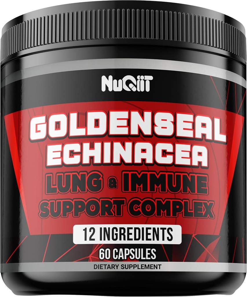 Goldenseal Root Capsule mit Echinacea, Panax Ginseng Root, Immununterstützung Komplex als Elderberry, Knoblauch Bulb - 60 Kapseln - Verdauungsgesundheit, Körperbilanz &amp; Mehr - Goldenseal Wurzelpulver