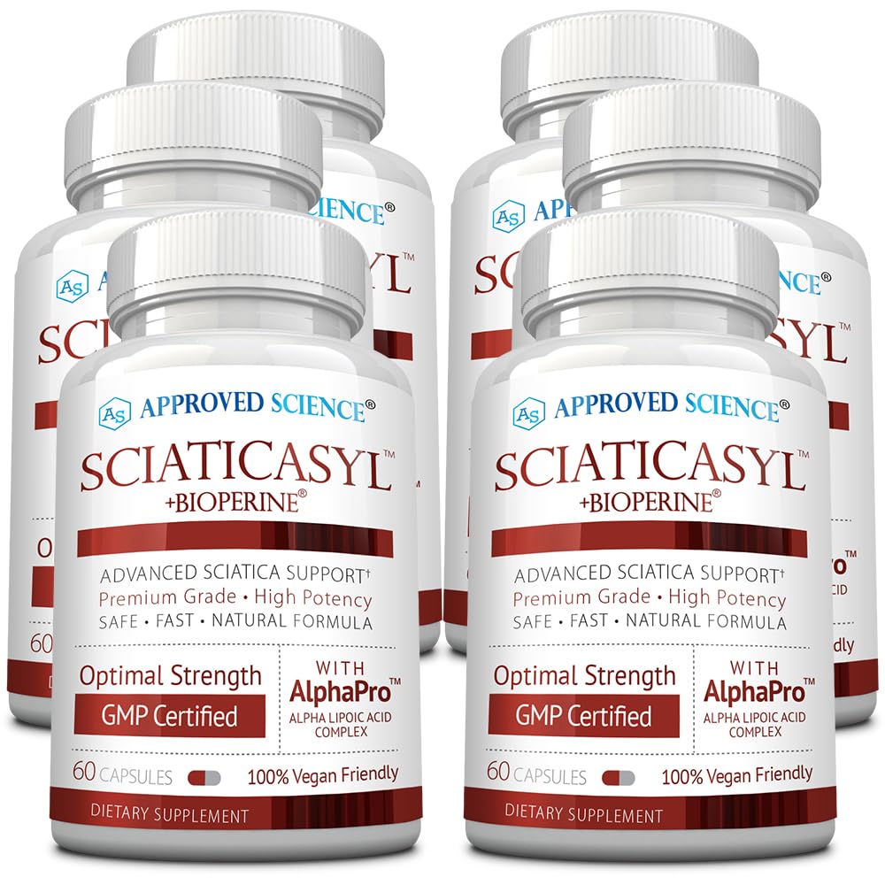 Wissenschaft Sciaticasyl - Optimal Sciatic Nerve Support - B Vitamine, Magnesium, Alpha-Lipoic Acid, BioPerine - Vegan - 360 Kapseln