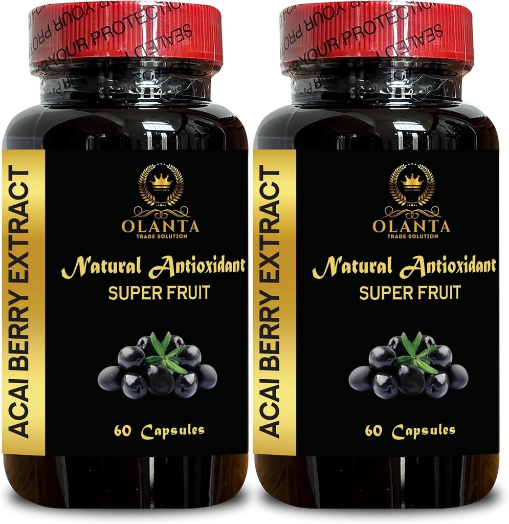 ACAI Berry Extract - Powerful Super Food Antioxidant Daily Blend Acai Berry, acai Berry Juice Organic, Energy Booster, acai Diet - 2 Flaschen 120 Kapseln