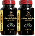 ACAI Berry Extract - Powerful Super Food Antioxidant Daily Blend Acai Berry, acai Berry Juice Organic, Energy Booster, acai Diet - 2 Flaschen 120 Kapseln