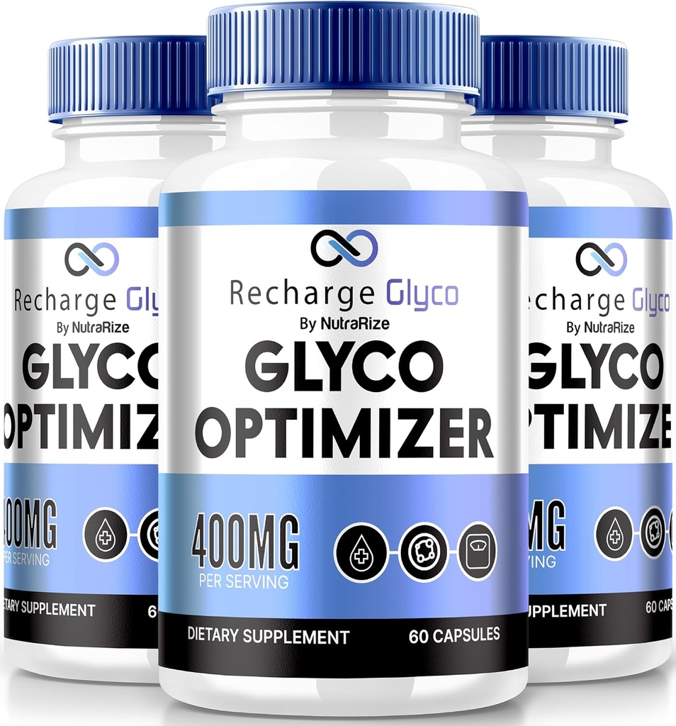 (3 Pack) Aufladen Glyco Kapseln, Aufladen Glyco-Optimizer für Gesundheit und Wellness, Alle natürlichen Glyco-Unterstützung, Offizielle Glyco Optimizer, RechargeGlyco Bewertungen (180 Kapseln)