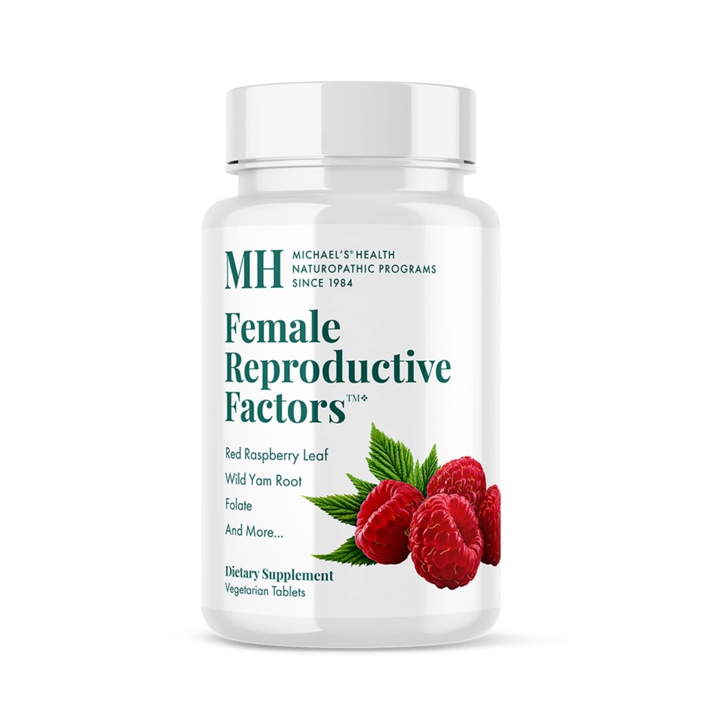 MICHAEL'S Health Naturopathic Programme Weibliche reproduktive Faktoren - 60 vegetarische Tabletten - Nährstoffe zur Unterstützung gesunder Empfängnis und Schwangerschaft - 20 Servietten