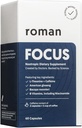 Ro Focus | Nootropic Nahrungsergänzung unterstützt Kalkenergie und Konzentration mit Koffein, L-Theanin, American Ginseng und Bacopa Monnieri | 30-Day Versorgung (60 Tabletten)