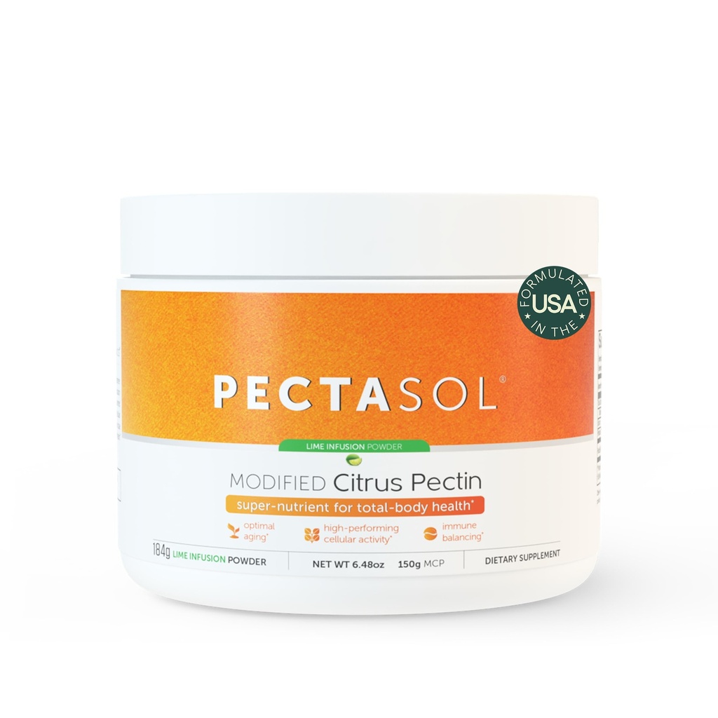 PectaSol Modified Citrus Pectin – 184g Lime Powder – Total-Body Health Supplement zur Unterstützung von Herz, Immunsystem, Entzündungsreaktion & Gesunde Alterung + Pflege gesunden Galectin-3 Ebenen