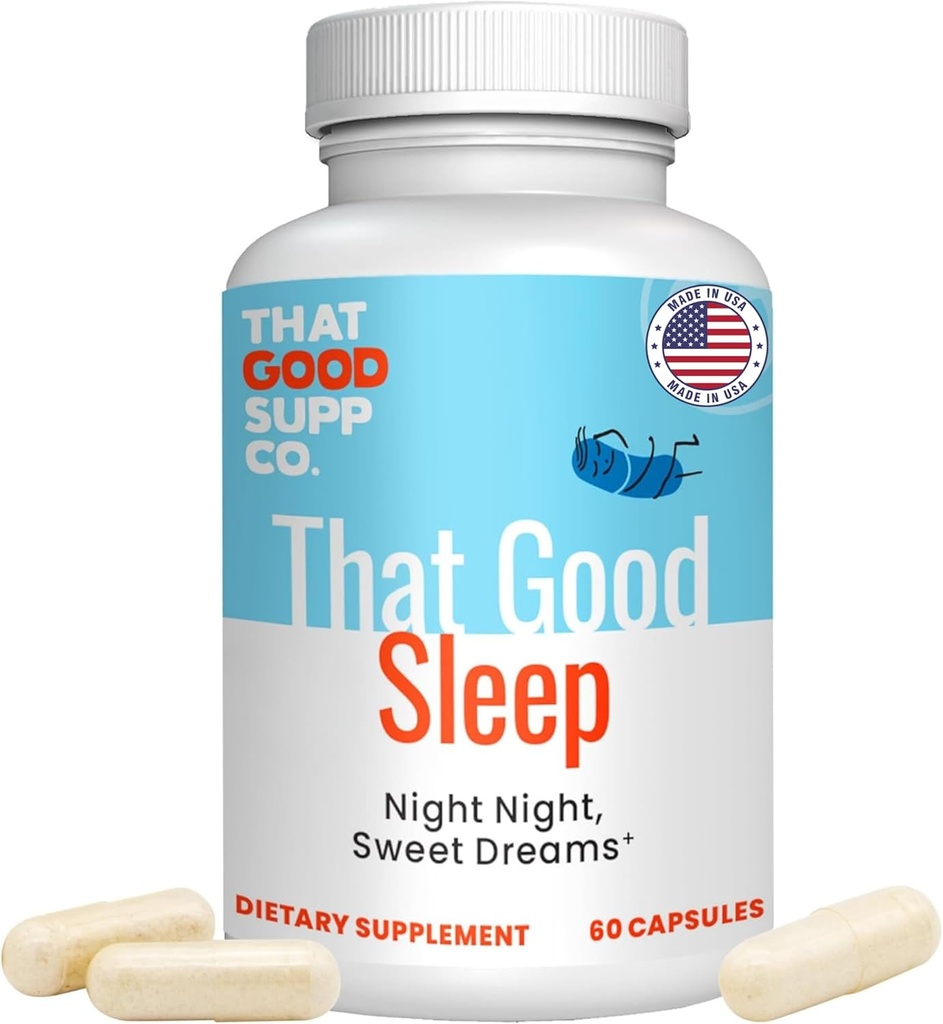 That Good Supp Co - That Good Sleep Night Time Sleeping Aid for Adults - Supports Deep Sleep - Aids in Stress Relief, verbessert die Stimmung - Sleep Supplement for Adults Extra Strength - Made in USA