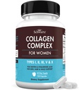 BioSchwartz Hydrolyzed Collagen Peptide Capsules - Multi Collagen Ergänzungen für Frauen Typ I, II, III, V, X mit Vitamin C, Biotin, Keratin und Hyaluronsäure für Haut, Haar & Nägel - 135ct