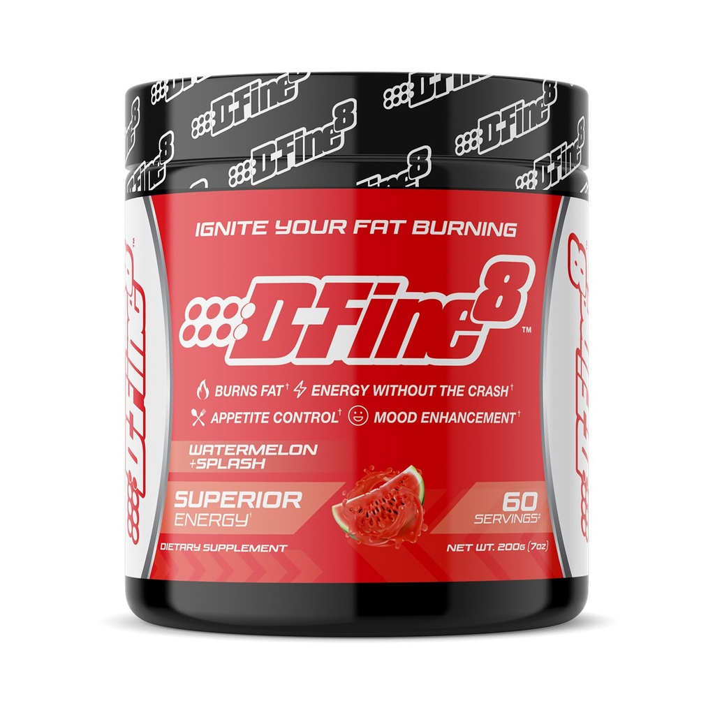 Thermogenic Pre-Workout Energy Powder & Shredding Supplement, Boost Energy Mood & Focus, Sugar Free, Enthält Senaktiv, Endurance, 300mg Koffein, N-Acetyl-L-Tyrosin (Watermelon Splash)