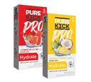 PURE KICK PRO Hydration Elektrolyt Getränke Mix, Ananas Coconut & Erdbeere Eis Pop, 12 Packungen