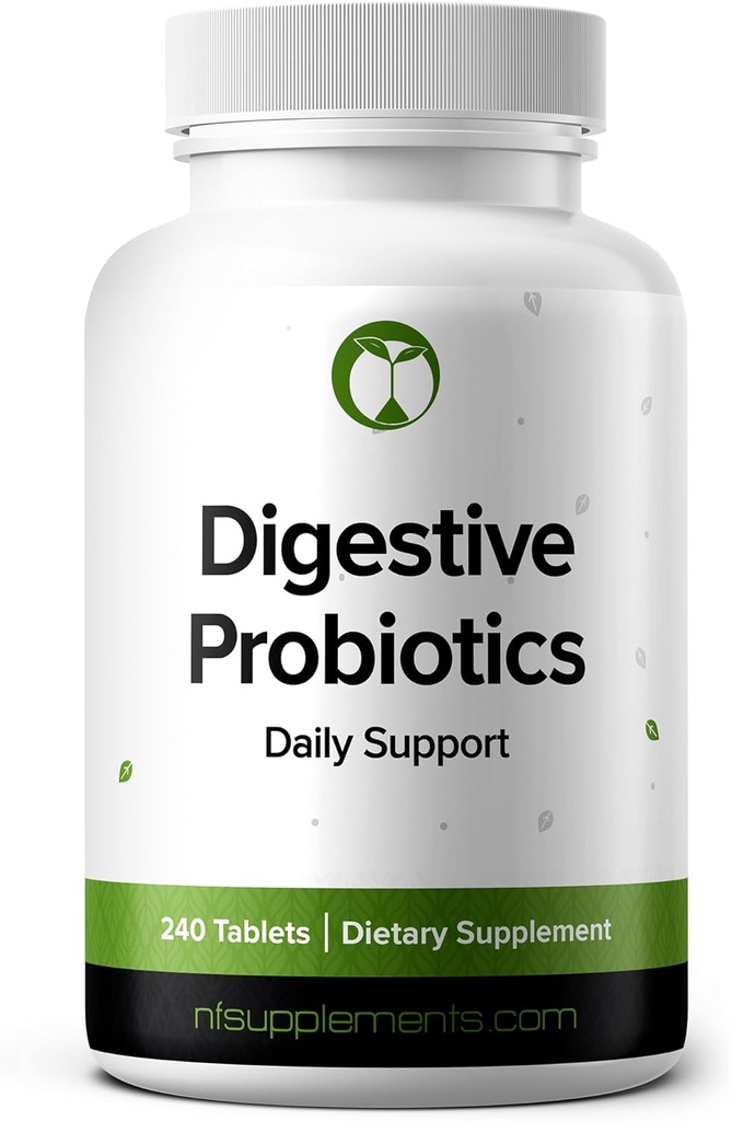 Probiotics for Digestive Health unterstützt Bloating & Regularity Supplement 240 Tabletten 3 Billion CFU (240, Verdauungsprobiotika)