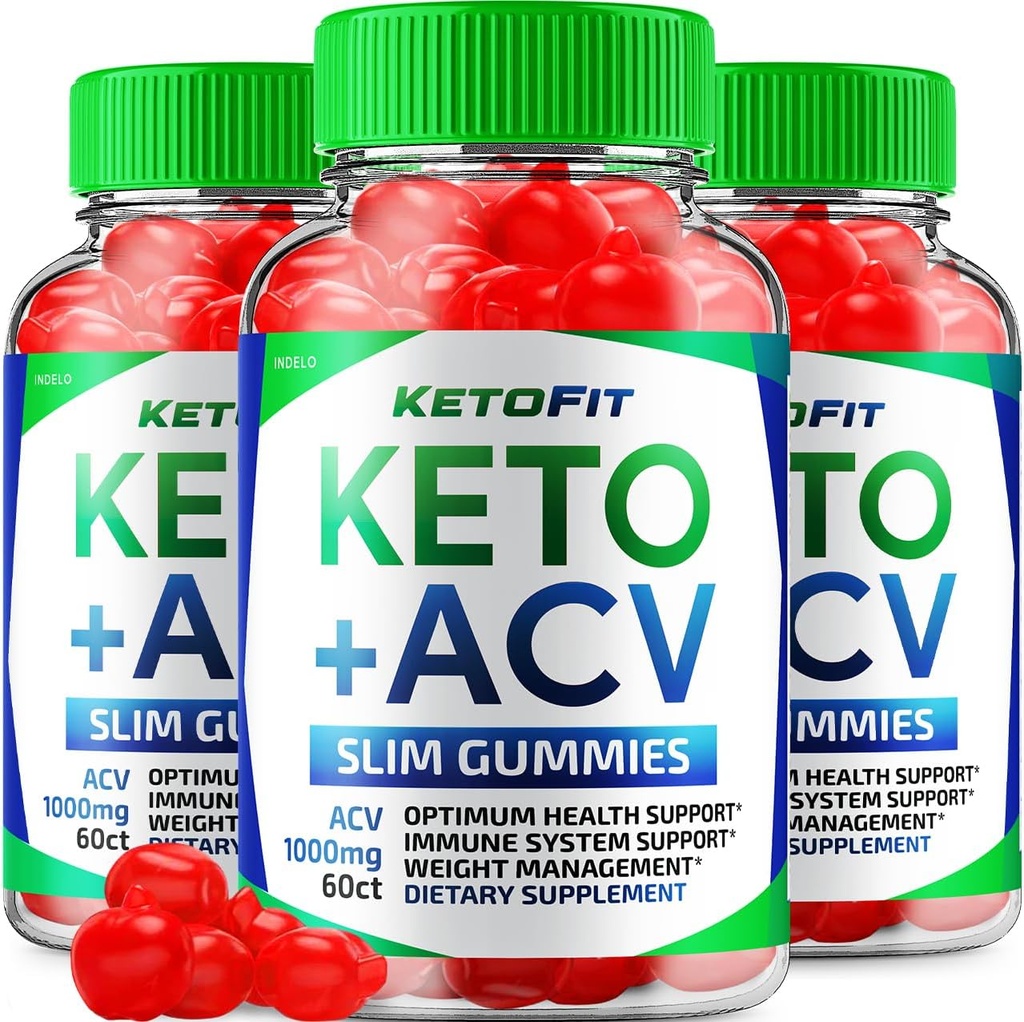 (3 Pack) Ketofit ACV Gummies Advanced 1000mg, KetoFit Keto + ACV Weight Management Gummies Apple Cider Essig Keto Fit Nahrungsergänzung Ketofit Gummies Bewertungen Vitamin B12 B6 (180 Gummi)