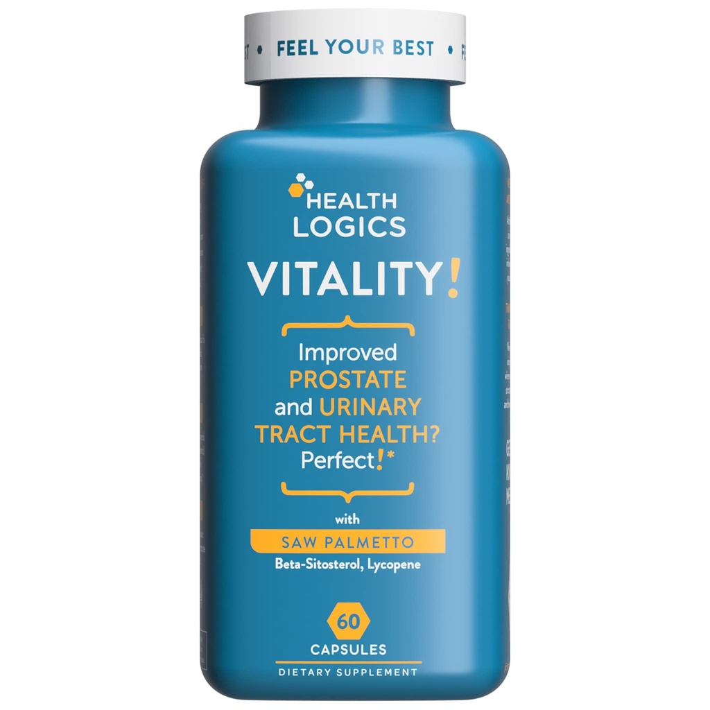 Health Logics Vitality! Prostata-Gesundheit-Formel-mit Sägepalme, Phytosterole, Lycopin, Kürbis, Stinging Nettle-Supports Prostata und Urinary Health