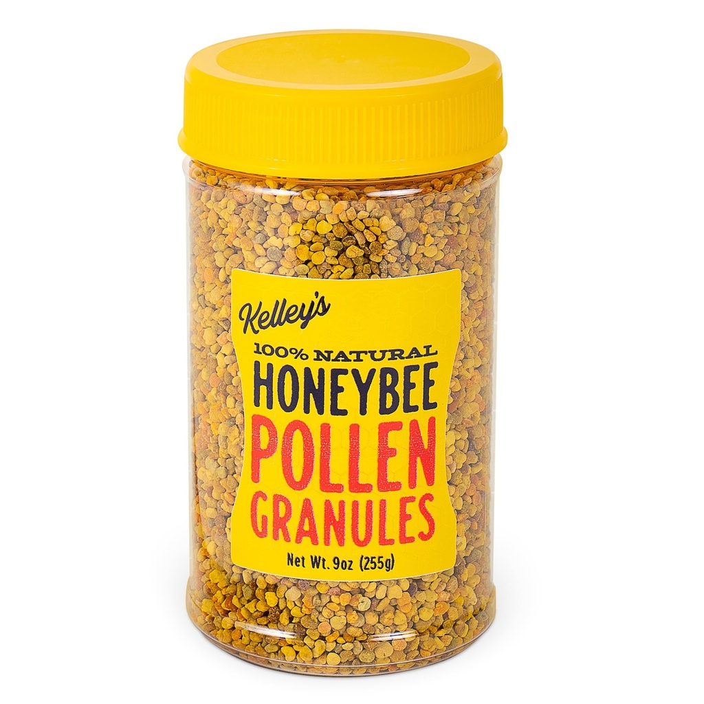Kelley’s Bee Pollen, 9 oz – 100% Raw Bee Pollen Granules, GO TEXAN zertifiziert – Natürlich erhaltene Vitamine, Enzyme, Aminosäuren & Protein – Glutenfrei, Non-GMO, Paleo & Keto Friendly