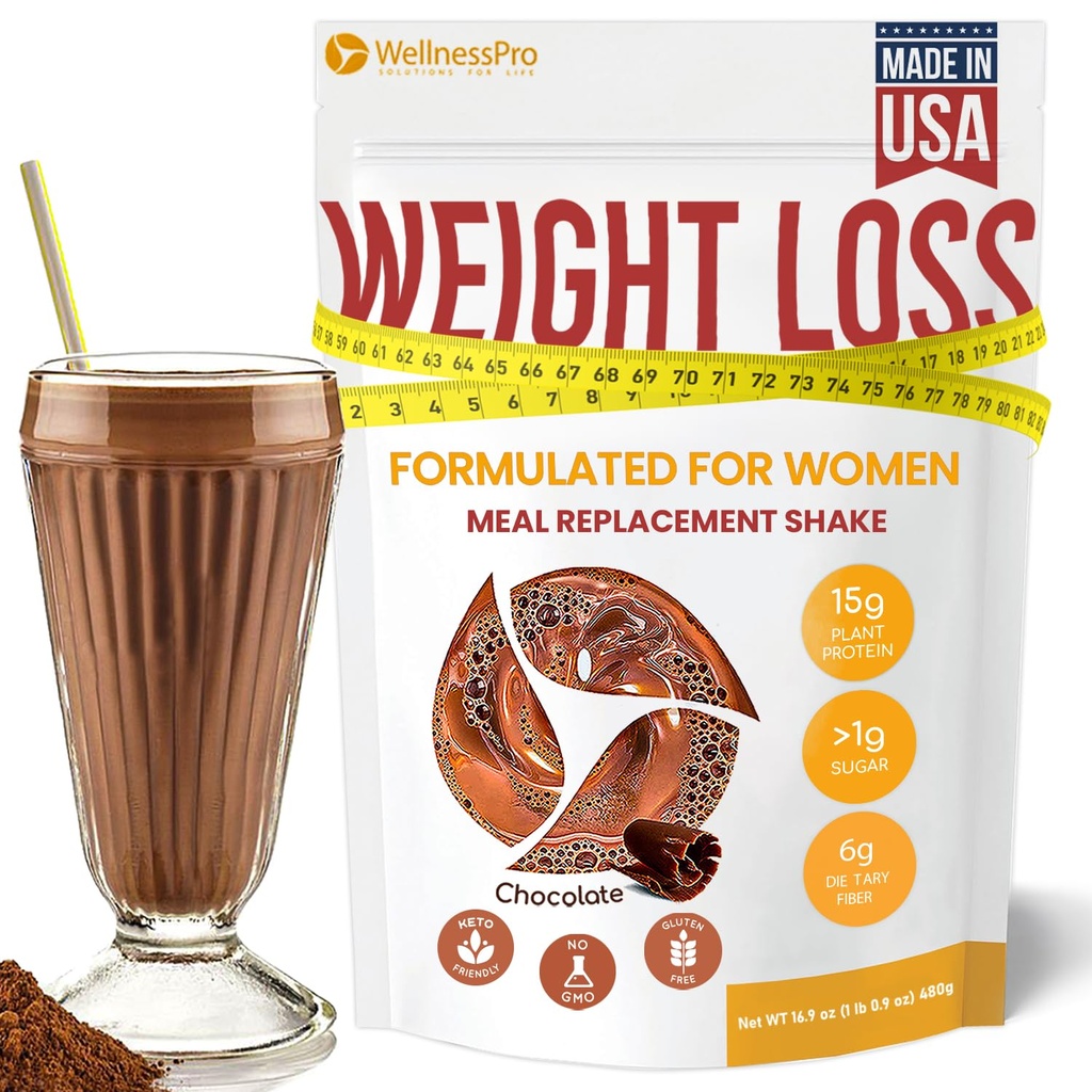 Meal Ersatz Shake für Frauen mit Schokoladengeschmack, Keto Friendly, Kosher Protein, Pre & Probiotics für einfache Verdauung, keine Sucralose Included, 16,9 Oz
