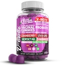 Saubere Nutraceuticals Vaginale Probiotika für Frauen Gummi mit Cranberry, Uva Ursi, Pferdeschwanz, D-Mannose, Präbiotika & Verdauungsenzyme, Vaginale Gesundheitsergänzung für pH Balance Flora Odor VBiotic