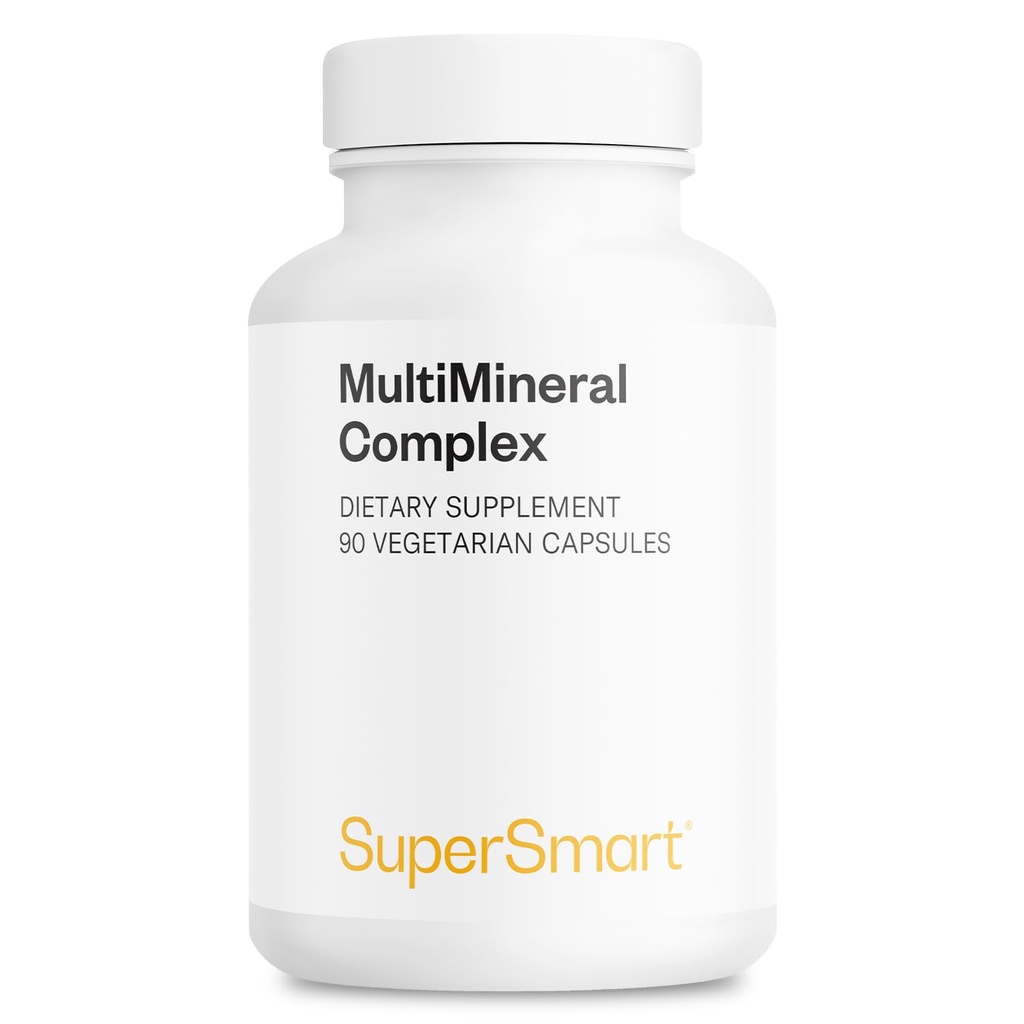SuperSmart - Multimineral Complex Supplement (Full Spectrum) - mit Magnesium, Zink, Boron, Calcium, Chrom, Selen, Jod, Kalium | Non-GMO & Gluten Free - 90 Vegetarische Kapseln