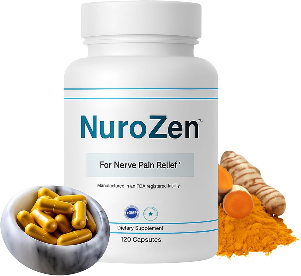 Nerve Support Supplement – 120 Kapseln | Leistungsstarke Mischung aus MSM, Alpha Lipsäure, B Vitamine & Turmeric, um Nerve Gesundheit, Funktion & Relief zu unterstützen, Empfohlen 4 Kapseln pro Tag, GMP-zertifiziert