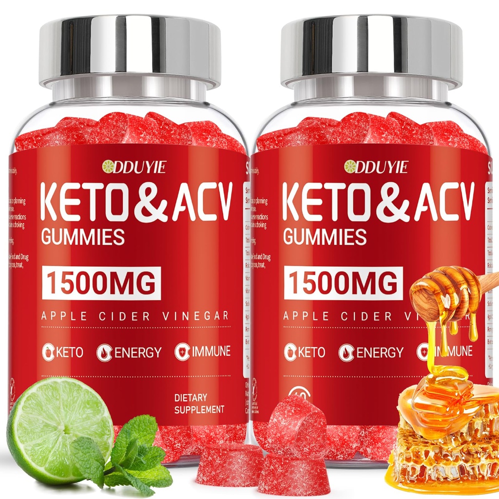 Keto ACV Gummis für Gewichtsverlust - 1500mg Keto ACV Gummis Advanced Weight Loss - mit Granatapfel Beetroot & Vitamin B12 B6 - GMO Free & Made in USA - 120 Count (2 Pack)