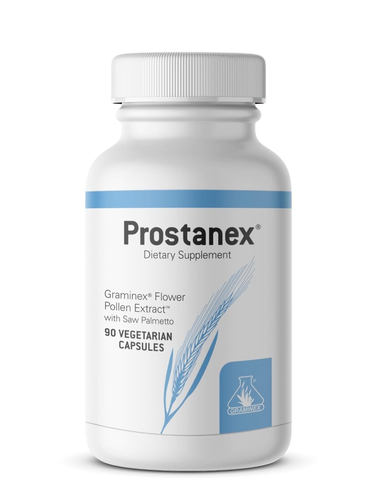 Graminex Prostanex - Prostata-Gesundheitsergänzung Blumen-Pollen-Extrakt, Saw Palmetto - Unterstützung für Bladder Control & Urinary Tract Gesundheit, Rye Pollen-Extrakt Made in USA, 90 Vegetarische Kapseln