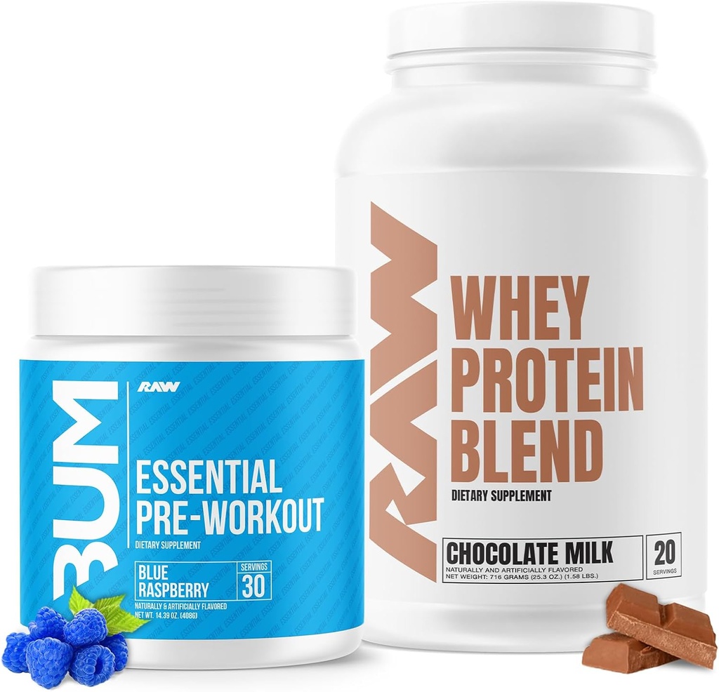 RAW Whey Protein Pulver & Essential Pre-Workout Bundle