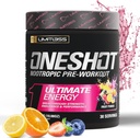 Oneshot Pre Workout Powder für Männer und Frauen - BCAAS Amino Acids Supplement Powder, 200mg Koffein, Beta Alanine Powder, Citrulline Malate Preworkout Powder - Fruit Punch - 30 Portionen