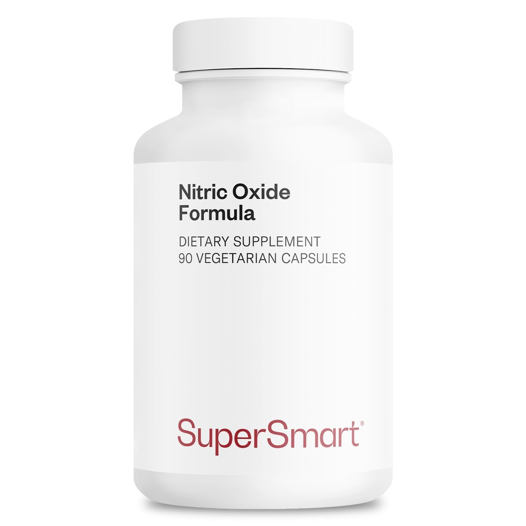 Supersmart - Nitric Oxide Formula (Advanced Formula) - mit L-Citrulline Malate, L-Arginin AAKG, Vinitrox - Nitric Oxide Supplement für Herren & Frauen | Non-GMO & Gluten Free - 90 Vegetarische Kapseln