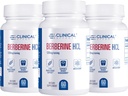 Klinische Effekte Berberine HCL - Pure Berberine 1200mg - Liver Support - Vegan Supplement - 3 Pack - Made in USA
