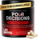 Life Happns Pour Decisions Liver Health Supplement mit Milchdistel, Vitamin B6, Elektrolyte - Unterstützt Hydration und Erholung, 60 Kapseln