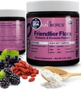 SUNBIOTICS Friendlier Flora - Kids Prebiotic und Probiotic Powder Supplement mit 5 Milliarden CFUs von 5 Probiotic Strains für Gut Flora, Immunsystem, & Balanced Microbiome - Berry, 2 Unze