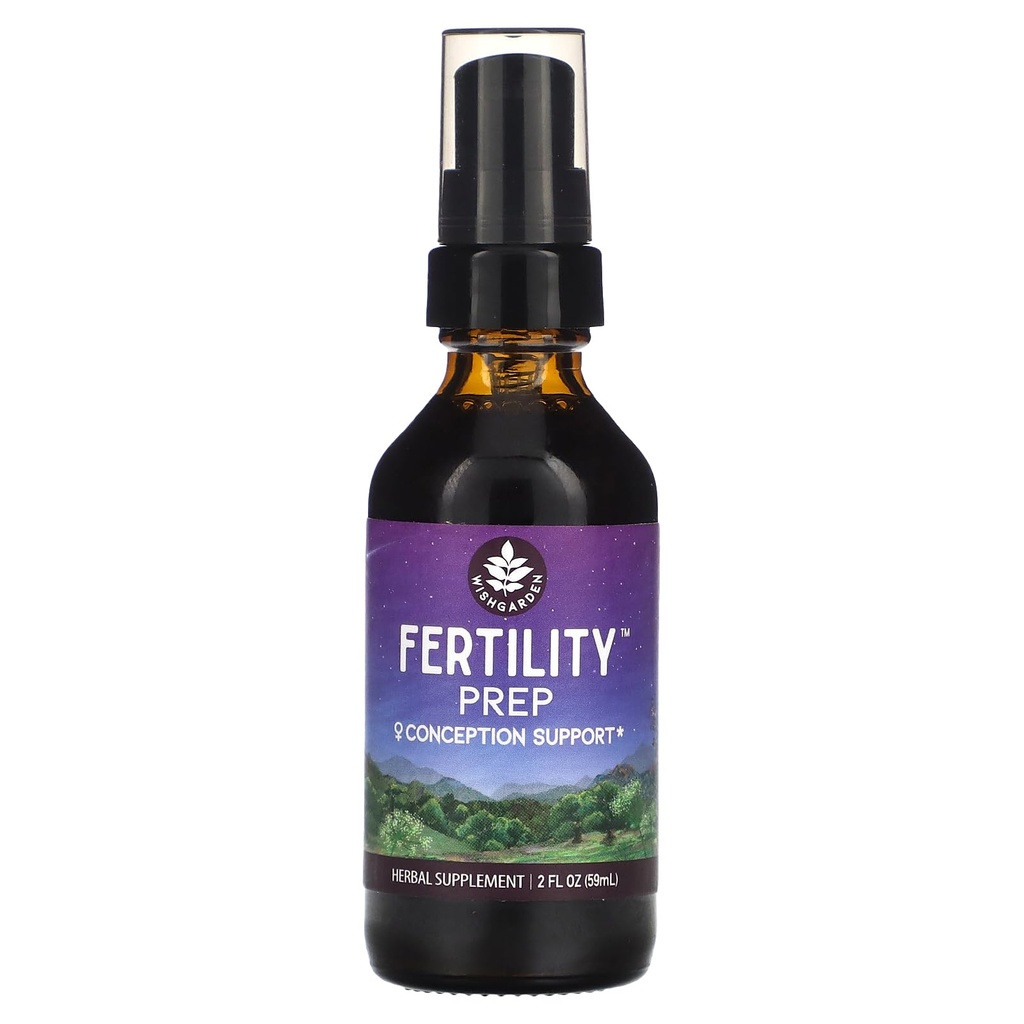 WishGarden Kräuter Fruchtbarkeit Prep - All-Natural Fruchtbarkeit Kräuterergänzung mit Vitex, Red Maca & Raspberry Leaf, Unterstützt gesunde Hormon Balance für Frauen, Optimale Uterine Gesundheit & Empfängnis, 2oz