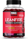 Kraftfaktor LeanFire Thermo Gummie mit B12 Vitamine, Koffein, & Grüne Kaffeebohne, Boost Energy, Stoffwechsel, Ausdauer, Stamina, Motivation, Fokus, & Performance, Pre Workout Gummies, 60 Gummies