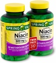 Spring Valley - Flush Free Niacin (B-3) 500 mg, 240 Kapseln (2 Flaschen von 120)
