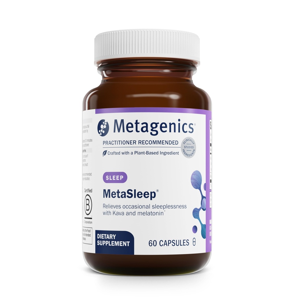 Metagenics - MetaSleep - Dual-Phase Melatonin mit Kava Sleep Supplement - 60 Kapseln (Pack von 1)