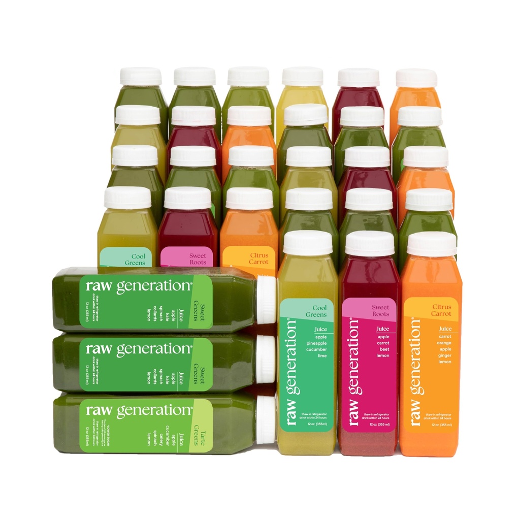 Raw Generation Skinny Cleanse – 5-Day Juice Cleanse für Weight Loss, Detox, Reduzierte Bloating & Erhöhte Energie – 30 kalt-gepresste Säfte zu Crush Cravings & Reset Your Diet