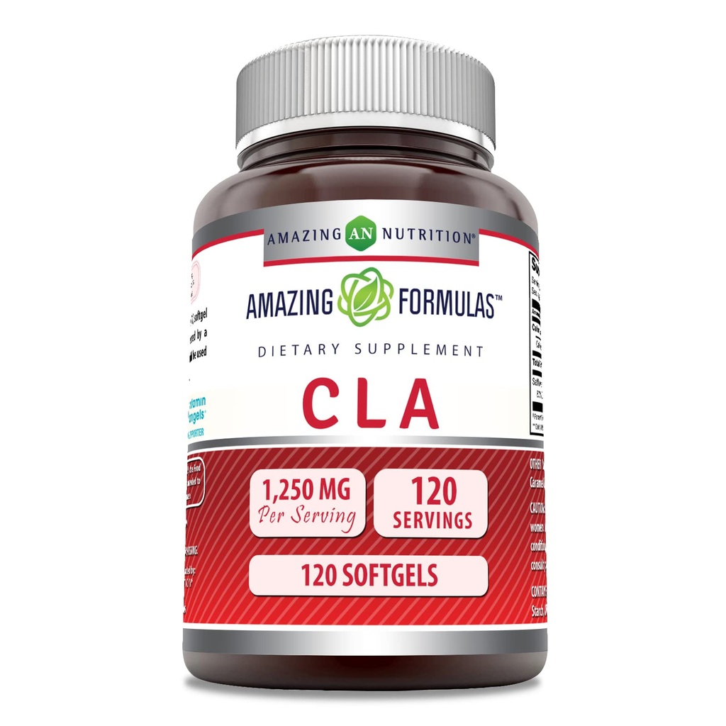 Erstaunliche Formeln CLA (Conjugated Linoleic Acid) 1250 Mg | Softgels Supplement | Non-GMO | Gluten-Free | Made in USA (1 Pack | 120 Count)