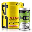 C4 Ripped & SuperHD, The Thermogenic Bundle, C4 Ripped Pre Workout Powder, Raspberry Lemonade 30 Servierungen + SuperHD mit Capsimax und Green Tea Extract, 60 Portionen