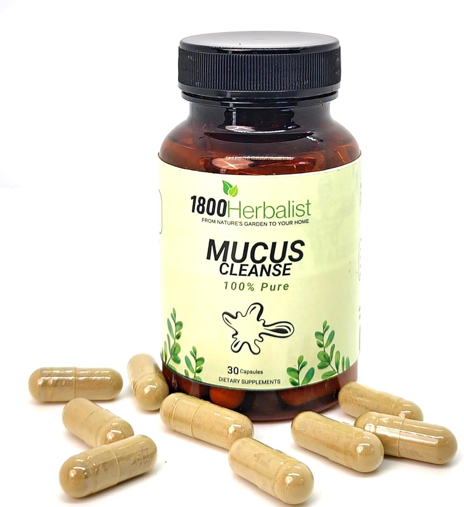 1800Herbalist Mullein Blend mit natürlichen Botanicals für tägliche Wellness-Unterstützung, pflanzenbasierte Kapseln mit Mullein Extract – 30 Count