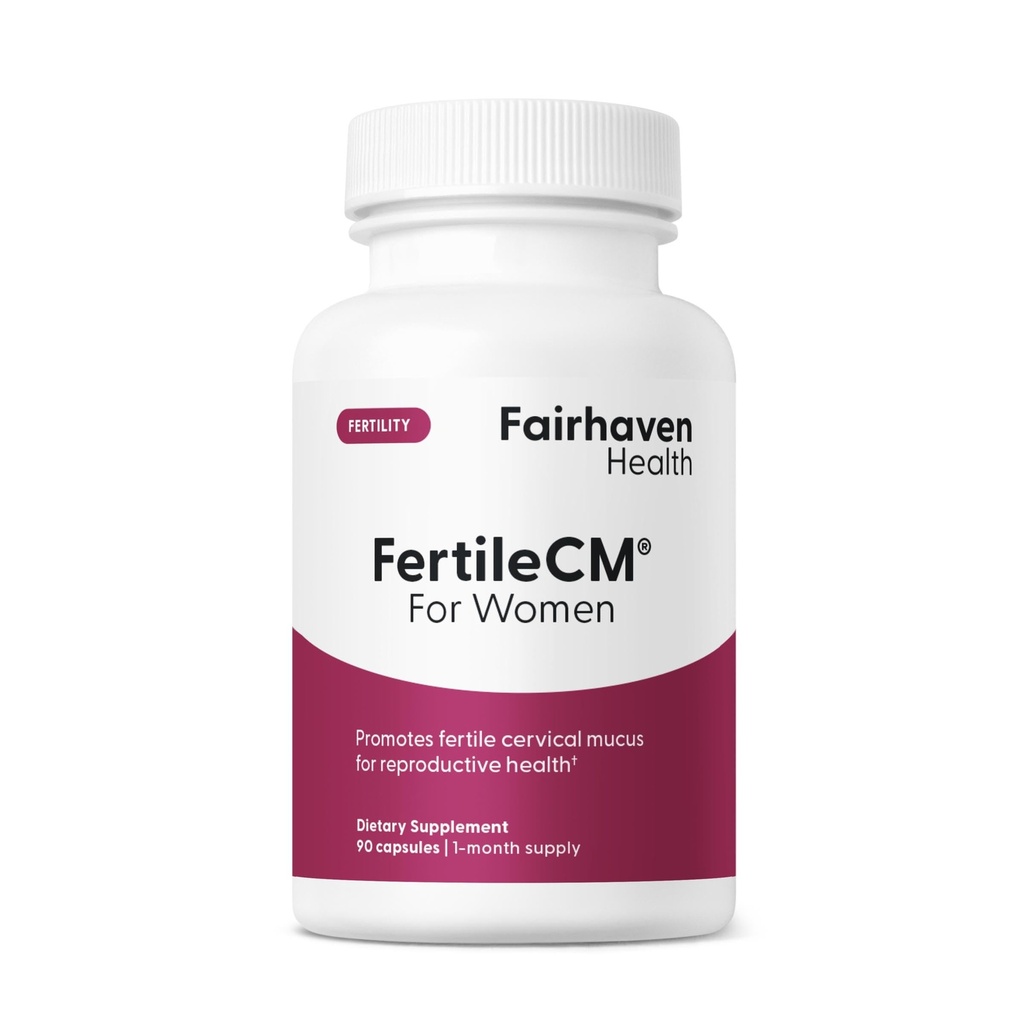 Fairhaven Health FertileCM Fertilitätsergänzung für Frauen, Kapseln - Fertile Cervical Mucus, Ovulation Cycle, Inklusive L-Arginin, N-Acetyl-Cystein, Grape Seed Extract und Vitamin C - 90 Kapseln