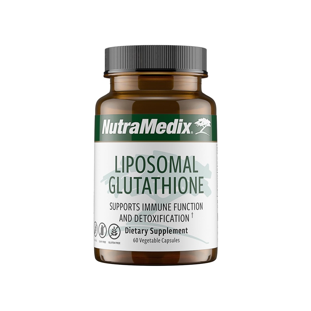 NutraMedix Liposomal Glutathion-Ergänzung - L Glutathion für Vollkörperentgiftung, Sauberkeit und Immununterstützung - Formuliert für optimale Absorption - Soja, Milch und Glutenfrei (60 Kapseln)