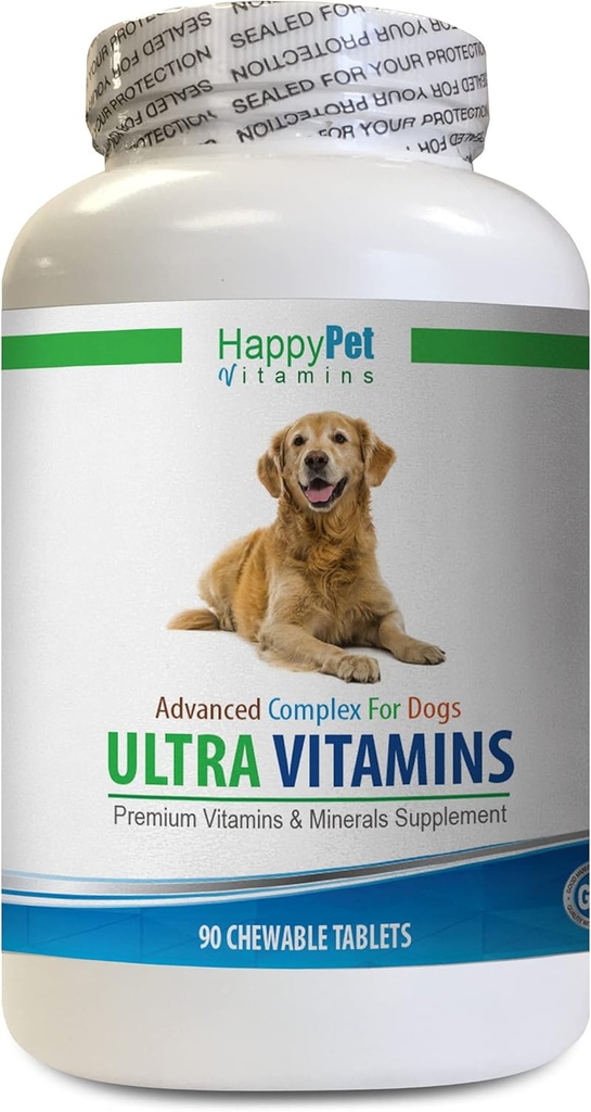 Hundefutter - Ultra Vitamine und Mineralstoffe für Hunde - Beste Gesundheit für Hunde - Natürliche Tücher - essentielle NUTRIENTen - Hund Vitamin b Complex - 1 Flasche (90 Tücher)