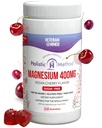 Magnesium Citrate Gummis - Zuckerfrei, Vegan und Non-GMO für bessere Schlaf und Entspannung - Kein Zuckeralkohol - Magnesium Supplement für Erwachsene, Jugendliche und Kinder - Kirsche - 240 Chews