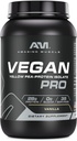 Amazing Muscle Vegan Protein Powder | 28 Gramm Protein | 34 Servierungen | Zero Sugar | Yellow Pea Protein Isolate Supplement | Made in USA (3 Lb, Vanilla)