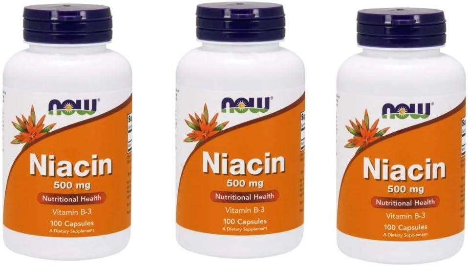 JETZT Lebensmittel - Niacin Vitamin B-3 500 mg. - 100 Kapseln (Multi-Pack)