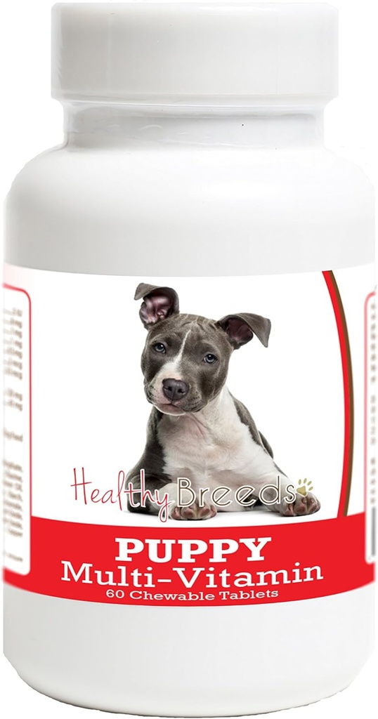 Gesunde Rassen American Staffordshire Terrier Welpen Hund Multivitamin Tablet 60 Count